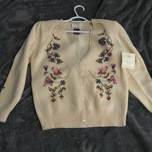susan bristol hand embroidered sweater